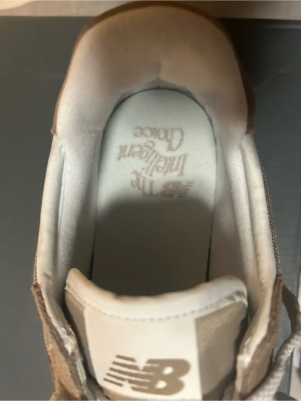 New Balance Men's Taupe and White Casual Sneakers, New w/ Tags